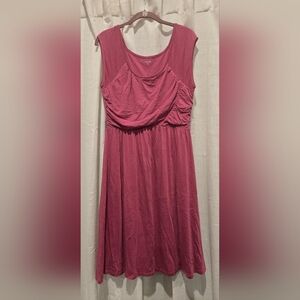 Garnet Hill Raspberry Midi Dress